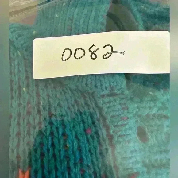 LizSport Womens S Wool Blend Turquoise Henley Long-sleeve Sweater Aztec Western - Picture 9 of 9